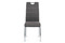 Moderní jídelní židle Autronic Jídelní židle, šedá látka, bílé prošití, kov chrom (HC-485 GREY2) (6)