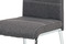 Moderní jídelní židle Autronic Jídelní židle, šedá látka, bílé prošití, kov chrom (HC-485 GREY2) (8)