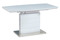 Moderní jídelní stůl Autronic Rozkládací jídelní stůl 140+40x80x76 cm, bílé sklo, bílý vysoký lesk, broušený nerez (HT-440 WT) (3xKarton) (1)