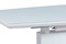 Moderní jídelní stůl Autronic Rozkládací jídelní stůl 140+40x80x76 cm, bílé sklo, bílý vysoký lesk, broušený nerez (HT-440 WT) (3xKarton) (3)