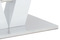 Moderní jídelní stůl Autronic Rozkládací jídelní stůl 120+40x80 cm, bílý lesk / broušený nerez (HT-510 WT) (2xKarton) (10)