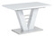 Moderní jídelní stůl Autronic Rozkládací jídelní stůl 120+40x80 cm, bílý lesk / broušený nerez (HT-510 WT) (2xKarton) (14)