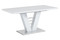 Moderní jídelní stůl Autronic Rozkládací jídelní stůl 120+40x80 cm, bílý lesk / broušený nerez (HT-510 WT) (2xKarton) (5)