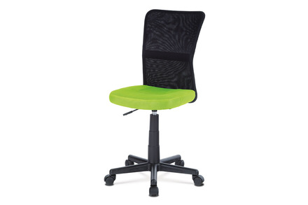 Kancelářská židle Autronic Kancelářská židle, zelená mesh, plastový kříž, síťovina černá (KA-2325 GRN)