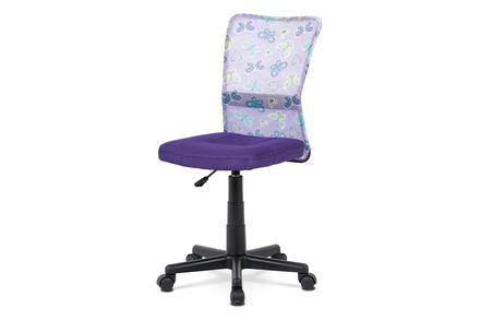 Kancelářská židle Autronic Kancelářská židle, fialová mesh, plastový kříž, síťovina motiv (KA-2325 PUR)