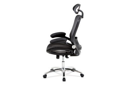 Kancelářská židle Autronic Kancelářská židle, synchronní mech., černá MESH, kovový kříž (KA-A185 BK) (10)