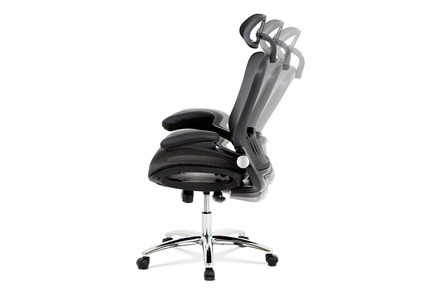 Kancelářská židle Autronic Kancelářská židle, synchronní mech., černá MESH, kovový kříž (KA-A185 BK) (11)