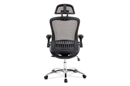 Kancelářská židle Autronic Kancelářská židle, synchronní mech., černá MESH, kovový kříž (KA-A185 BK) (5)