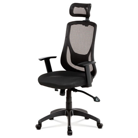 Kancelářská židle Autronic Kancelářská židle, synchronní mech., černá MESH, plast. kříž (KA-A186 BK)