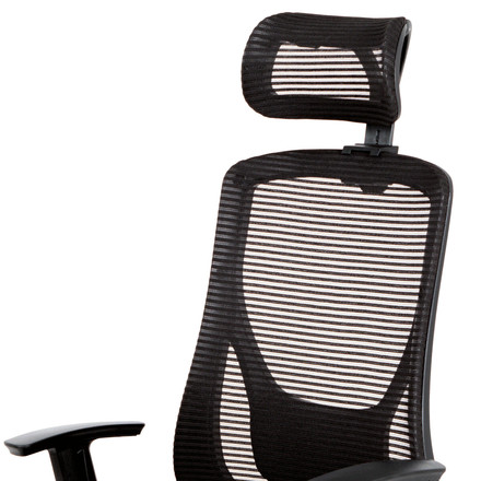 Kancelářská židle Autronic Kancelářská židle, synchronní mech., černá MESH, plast. kříž (KA-A186 BK) (4)