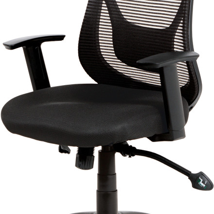 Kancelářská židle Autronic Kancelářská židle, synchronní mech., černá MESH, plast. kříž (KA-A186 BK) (5)