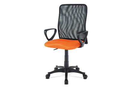 Kancelářská židle Autronic Kancelářská židle, látka MESH oranžová / černá, plyn.píst (KA-B047 ORA)