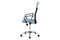 Kancelářská židle Autronic Kancelářská židle, houpací mech., modrá látka + černá MESH, kovový kříž (KA-E301 BLUE) (6)