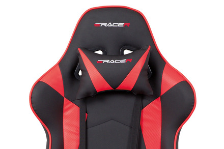 Kancelářská židle Autronic Kancelářská židle houpací mech., černá + červená koženka, plast. kříž (KA-F03 RED) (12)