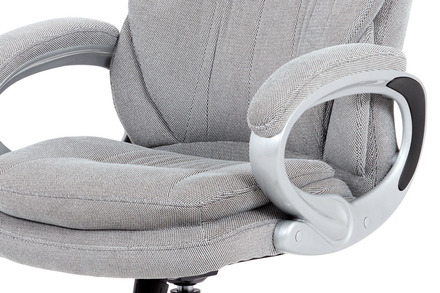 Kancelářská židle Autronic Kancelářská židle, šedá látka, kříž plast stříbrný, houpací mechanismus (KA-G198 SIL2) (7)