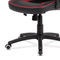 Kancelářská židle Autronic Kancelářská židle, černá ekokůže + červená látka MESH, černý plastový kříž, houpací mechanismus (KA-G406 RED) (9)