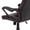 Kancelářská židle Autronic Kancelářská židle, černá ekokůže + červená látka MESH, černý plastový kříž, houpací mechanismus (KA-G406 RED) (10)