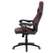 Kancelářská židle Autronic Kancelářská židle, černá ekokůže + červená látka MESH, černý plastový kříž, houpací mechanismus (KA-G406 RED) (6)