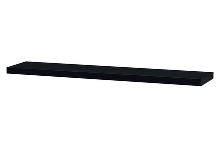 Nástěnná polička Autronic Nástěnná polička 120 cm, barva černá - vysoký lesk. Baleno v ochranné fólii. (P-002 BK)