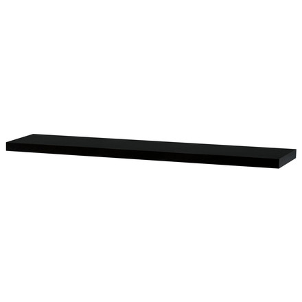 Nástěnná polička Autronic Nástěnná polička 120 cm, barva ořech. Baleno v ochranné fólii. (P-002 BK (WAL))