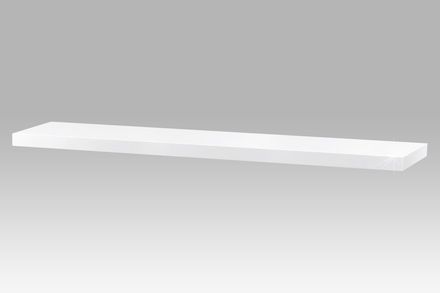 Nástěnná polička Autronic Nástěnná polička 120cm, barva bílá - vysoký lesk. Baleno v ochranné fólii. (P-002 WT)