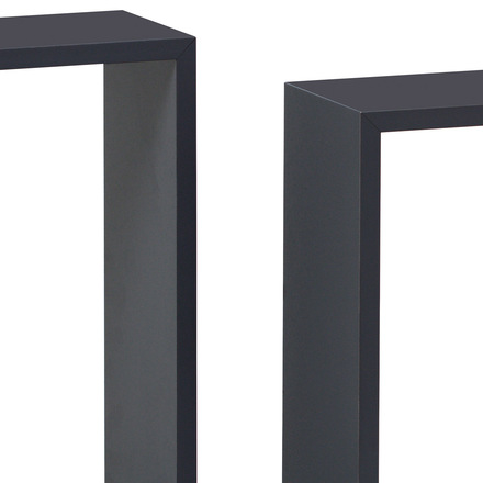 Nástěnná polička Autronic Nástěnná polička, sada 3 ks, barva šedá - matná (P-008 GREY2) (3)