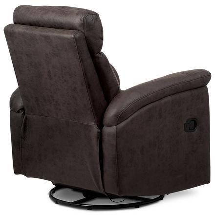 Sedací souprava Autronic TV křeslo, hnědá látka v dekoru broušené kůže, kov černý lak (TV-333 BR3) (13)