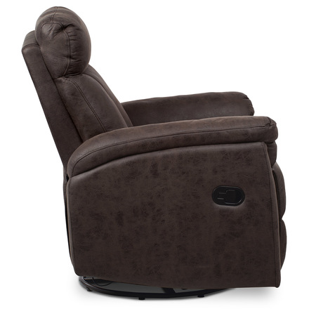 Sedací souprava Autronic TV křeslo, hnědá látka v dekoru broušené kůže, kov černý lak (TV-333 BR3) (14)