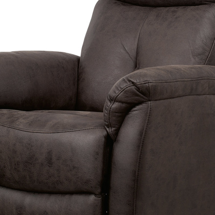 Sedací souprava Autronic TV křeslo, hnědá látka v dekoru broušené kůže, kov černý lak (TV-333 BR3) (18)