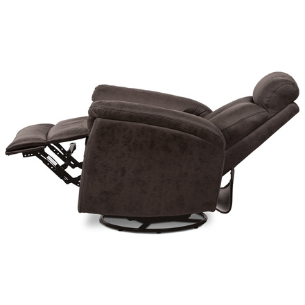 Sedací souprava Autronic TV křeslo, hnědá látka v dekoru broušené kůže, kov černý lak (TV-333 BR3) (19)