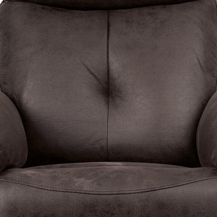 Sedací souprava Autronic TV křeslo, hnědá látka v dekoru broušené kůže, kov černý lak (TV-333 BR3) (23)