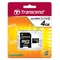Paměťová karta Transcend MicroSDHC 4GB Class4 + adapter (1)