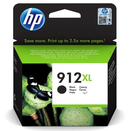 Inkoustová náplň HP 912XL, 825 stran originální - černá