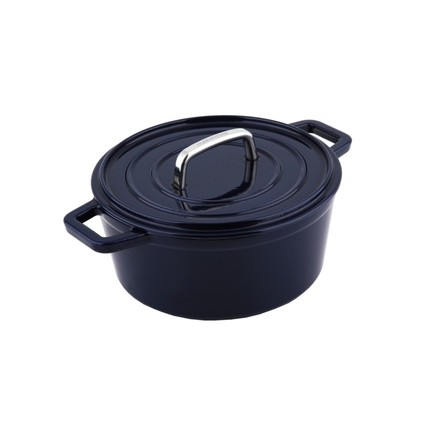 Pekáč s poklicí CS Solingen CS-079345 litinový kulatý se smaltovaným povrchem ALPEN 14 cm modrá