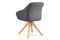 Moderní jídelní židle Autronic Jídelní židle, šedá látka v dekoru broušené kůže, nohy masiv kaučukovník (HC-772 GREY3) (1)