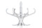 Věšák Autronic Dřevěný stojanový věšák, bílý lak, pololesk v - 186 cm (F-2059 WT) (1)