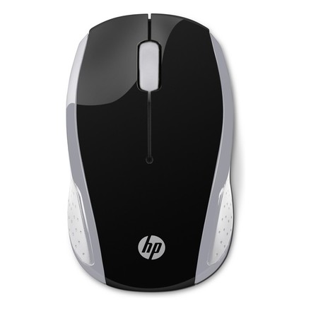 Počítačová myš HP 200 / optická/ 3 tlačítka / 1000DPI - černá/ stříbrná