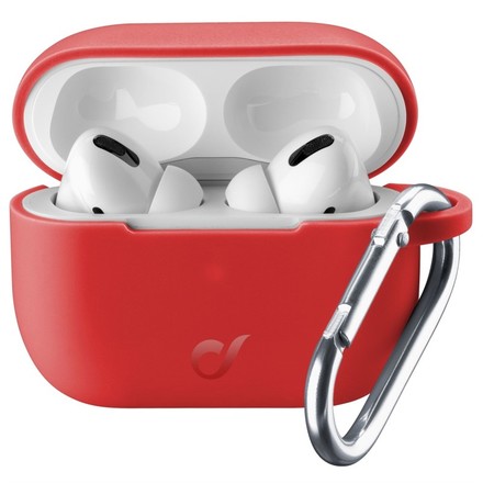Pouzdro na sluchátka CellularLine Bounce pro Apple AirPods Pro - červené