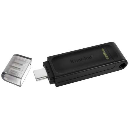 USB Flash disk Kingston DataTraveler 70 128GB, USB-C - černý (2)