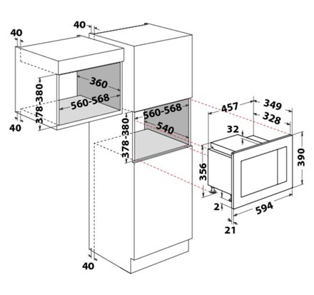 Vestavná mikrovlnná trouba Whirlpool WMF200G (6)