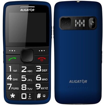 Mobilní telefon Aligator A675 Senior - modrý