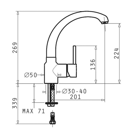 Páková kuchyňská vodovodní baterie Pyramis ARMONICA (95.151.001) (1)