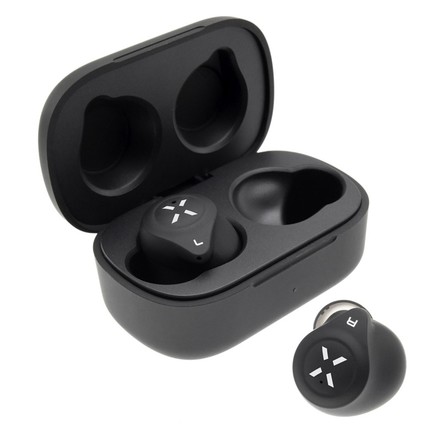 Sluchátka do uší Fixed Boom HD s bezdrátovým nabíjením - černá