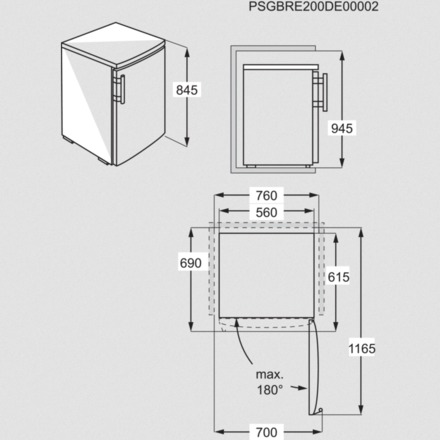 Jednodvéřová chladnička AEG RTB411E1AW (4)