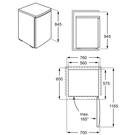 Monoklimatická chladnička Electrolux LXB1AE13W0 (4)