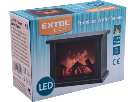 Elektrický krb Extol Light (43400) s plápolajícím ohněm LED (1)