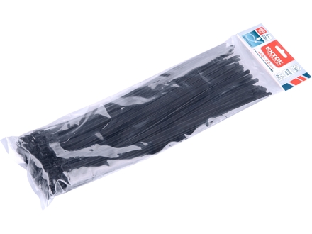 Stahovací pásky Extol Premium (8856261) černé, rozpojitelné, 400x7,2mm, 100ks, nylon PA66