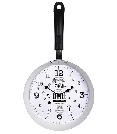 Nástěnné hodiny Segnale KO-HZ1911060coff Hodiny nástěnné designové 26x39cm COFFEE