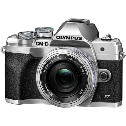 Kompaktní fotoaparát s vyměnitelným objektivem Olympus E-M10 Mark IV 1442 EZ kit silver/silver