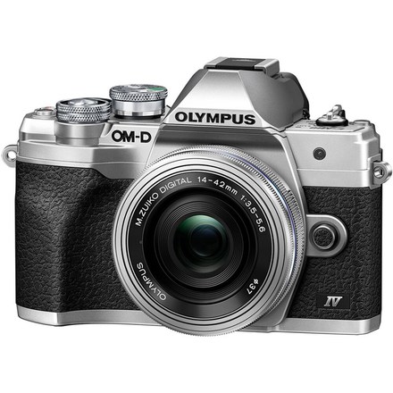 Kompaktní fotoaparát s vyměnitelným objektivem Olympus E-M10 Mark IV 1442 EZ kit silver/silver